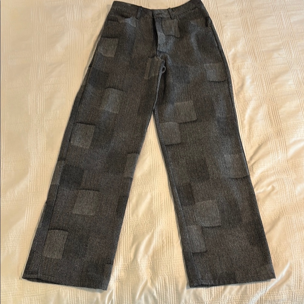 Forever 21 Black and Gray Patterned Pants